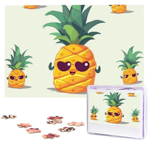 Niedliche Ananas-Puzzles 1000 Teile, Puzzle aus Fotos, herausforderndes Puzzle für Erwachsene, personalisierte Holzpuzzle-Geschenke für Familie, Hochzeit, Geburtstag, 74,9 x 50 cm Niedliche Ananas-Puzzles 1000 Teile, Puzzle aus Fotos, herausforderndes Puzzle für Erwachsene, personalisierte Holzpuzzle-Geschenke für Familie, Hochzeit, Geburtstag, 74,9 x 50 cm von FHEDVBN