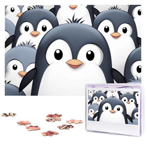 Niedliche Pinguin-Puzzles 1000 Teile, Puzzle aus Fotos, herausforderndes Puzzle für Erwachsene, personalisierte Holzpuzzle-Geschenke für Familie, Hochzeit, Geburtstag, 74,9 x 50 cm Niedliche Pinguin-Puzzles 1000 Teile, Puzzle aus Fotos, herausforderndes Puzzle für Erwachsene, personalisierte Holzpuzzle-Geschenke für Familie, Hochzeit, Geburtstag, 74,9 x 50 cm von FHEDVBN