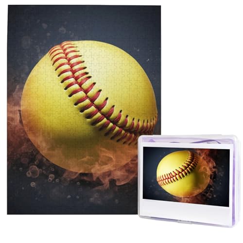 Softball-Puzzles 500 Teile, Puzzle aus Fotos, herausforderndes Puzzle für Erwachsene, personalisierte Holzpuzzle-Geschenke für Familie, Hochzeit, Geburtstag, 51,8 x 38,1 cm Softball-Puzzles 500 Teile, Puzzle aus Fotos, herausforderndes Puzzle für Erwachsene, personalisierte Holzpuzzle-Geschenke für Familie, Hochzeit, Geburtstag, 51,8 x 38,1 cm von FHEDVBN