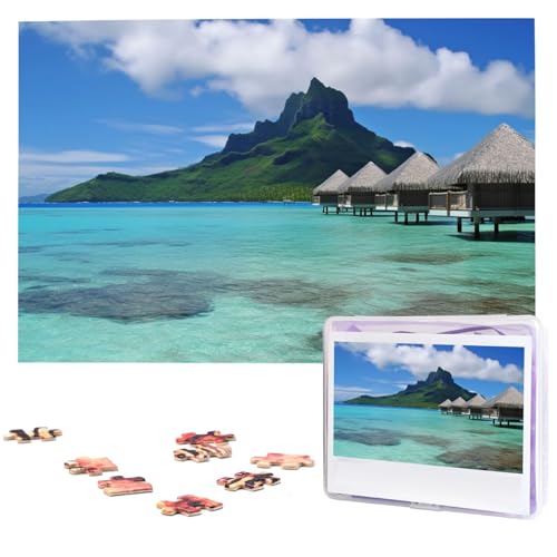 Tahiti Beach Puzzles 1000 Teile, Puzzle aus Fotos, herausforderndes Puzzle für Erwachsene, personalisierte Holzpuzzle Geschenke für Familie, Hochzeit Geburtstag, 74,9 x 50 cm Tahiti Beach Puzzles 1000 Teile, Puzzle aus Fotos, herausforderndes Puzzle für Erwachsene, personalisierte Holzpuzzle Geschenke für Familie, Hochzeit Geburtstag, 74,9 x 50 cm von FHEDVBN