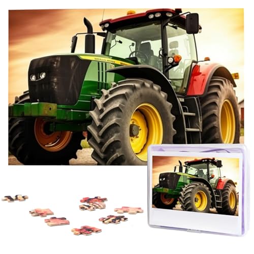 Traktor-Themenpuzzles 1000 Teile, Puzzle aus Fotos, herausforderndes Puzzle für Erwachsene, personalisierte Holzpuzzle-Geschenke für Familie, Hochzeit, Geburtstag, 74,9 x 50 cm Traktor-Themenpuzzles 1000 Teile, Puzzle aus Fotos, herausforderndes Puzzle für Erwachsene, personalisierte Holzpuzzle-Geschenke für Familie, Hochzeit, Geburtstag, 74,9 x 50 cm von FHEDVBN