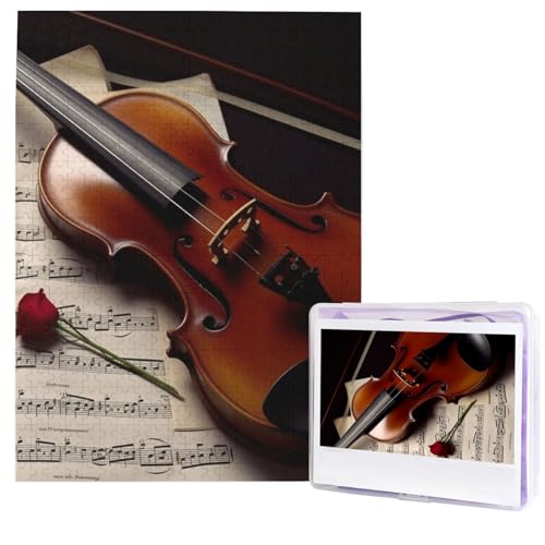 Violine Noten Puzzles 500 Teile, Puzzle aus Fotos, herausforderndes Puzzle für Erwachsene, personalisierte Holzpuzzle Geschenke für Familie, Hochzeit Geburtstag, 51,8 x 38,1 cm Violine Noten Puzzles 500 Teile, Puzzle aus Fotos, herausforderndes Puzzle für Erwachsene, personalisierte Holzpuzzle Geschenke für Familie, Hochzeit Geburtstag, 51,8 x 38,1 cm von FHEDVBN
