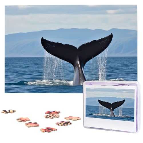 Walschwanz-Puzzles 1000 Teile, Puzzle aus Fotos, herausforderndes Puzzle für Erwachsene, personalisierte Holzpuzzle-Geschenke für Familie, Hochzeit, Geburtstag, 74,9 x 50 cm Walschwanz-Puzzles 1000 Teile, Puzzle aus Fotos, herausforderndes Puzzle für Erwachsene, personalisierte Holzpuzzle-Geschenke für Familie, Hochzeit, Geburtstag, 74,9 x 50 cm von FHEDVBN