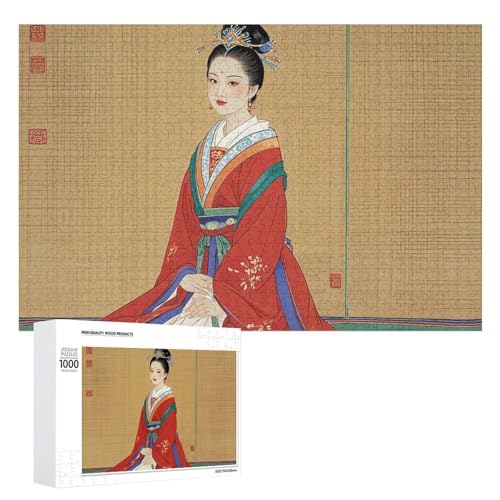 Asiatisches Damenpuzzle für Erwachsene, Holzpuzzle für Muttertag, Premium-Puzzle mit einzigartigem Kunst-Design, herausforderndes Gehirn-Teaser, Geburtstagsgeschenk für alle Altersgruppen, 1000 Teile Asiatisches Damenpuzzle für Erwachsene, Holzpuzzle für Muttertag, Premium-Puzzle mit einzigartigem Kunst-Design, herausforderndes Gehirn-Teaser, Geburtstagsgeschenk für alle Altersgruppen, 1000 Teile von FHESDCW