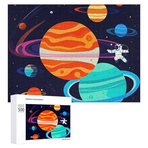 Astronauten-Puzzle für Erwachsene, Holzpuzzle für Muttertag, Premium-Puzzle mit einzigartigem Kunst-Design, herausforderndes Gehirn-Teaser, Geburtstagsgeschenk für alle Altersgruppen, 500 Teile Astronauten-Puzzle für Erwachsene, Holzpuzzle für Muttertag, Premium-Puzzle mit einzigartigem Kunst-Design, herausforderndes Gehirn-Teaser, Geburtstagsgeschenk für alle Altersgruppen, 500 Teile von FHESDCW