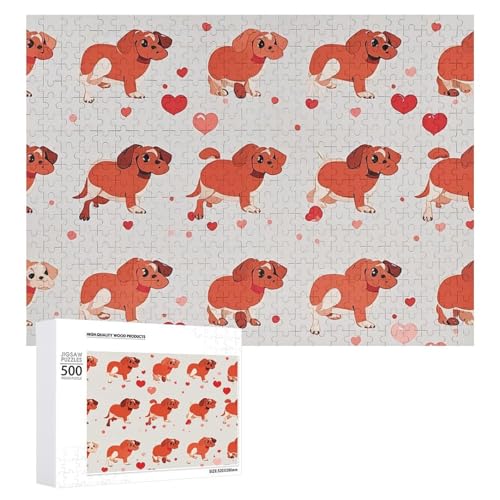 Dackelpuzzle für Erwachsene, Holzpuzzle für Muttertag, Premium-Puzzle mit einzigartigem Kunst-Design, herausforderndes Gehirn-Teaser, Geburtstagsgeschenk für alle Altersgruppen, 500 Teile Dackelpuzzle für Erwachsene, Holzpuzzle für Muttertag, Premium-Puzzle mit einzigartigem Kunst-Design, herausforderndes Gehirn-Teaser, Geburtstagsgeschenk für alle Altersgruppen, 500 Teile von FHESDCW