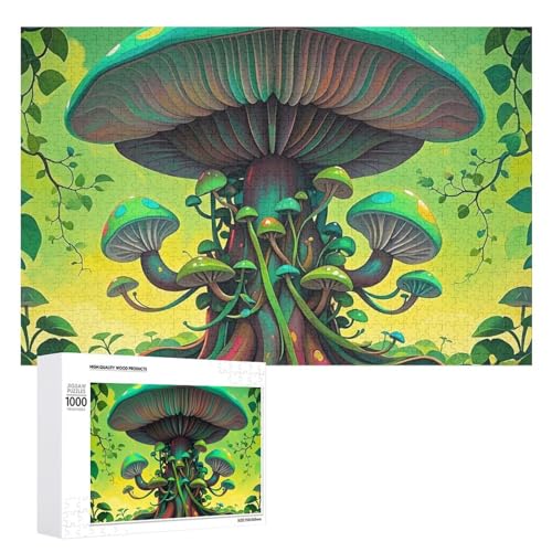 Dreamy Pilze und Baum Puzzle für Erwachsene, Holzpuzzle für Muttertag, Premium-Puzzle mit einzigartigem Kunst-Design, herausforderndes Gehirn-Teaser, Geburtstagsgeschenk für alle Altersgruppen, 1000 Dreamy Pilze und Baum Puzzle für Erwachsene, Holzpuzzle für Muttertag, Premium-Puzzle mit einzigartigem Kunst-Design, herausforderndes Gehirn-Teaser, Geburtstagsgeschenk für alle Altersgruppen, 1000 von FHESDCW