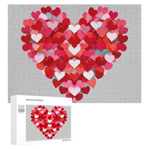 Ein großes Herz kleine Herzen Puzzle für Erwachsene, Holzpuzzle für Muttertag, Premium-Puzzle mit einzigartigem Kunst-Design, herausforderndes Gehirn-Teaser, Geburtstagsgeschenk für alle Altersgruppen Ein großes Herz kleine Herzen Puzzle für Erwachsene, Holzpuzzle für Muttertag, Premium-Puzzle mit einzigartigem Kunst-Design, herausforderndes Gehirn-Teaser, Geburtstagsgeschenk für alle Altersgruppen von FHESDCW