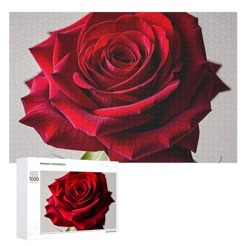Elegantes rotes Rosenpuzzle für Erwachsene, Holzpuzzle für Muttertag, Premium-Puzzle mit einzigartigem Kunst-Design, herausforderndes Gehirn-Teaser, Geburtstagsgeschenk für alle Altersgruppen, 1000 Elegantes rotes Rosenpuzzle für Erwachsene, Holzpuzzle für Muttertag, Premium-Puzzle mit einzigartigem Kunst-Design, herausforderndes Gehirn-Teaser, Geburtstagsgeschenk für alle Altersgruppen, 1000 von FHESDCW