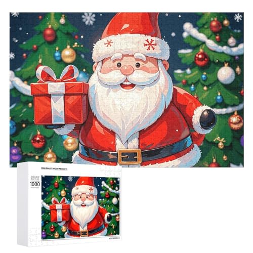 Frohe Weihnachten Weihnachtsmann-Puzzle für Erwachsene, Holzpuzzle für Muttertag, Premium-Puzzle mit einzigartigem Kunst-Design, herausforderndes Gehirn-Teaser, Geburtstagsgeschenk für alle Frohe Weihnachten Weihnachtsmann-Puzzle für Erwachsene, Holzpuzzle für Muttertag, Premium-Puzzle mit einzigartigem Kunst-Design, herausforderndes Gehirn-Teaser, Geburtstagsgeschenk für alle von FHESDCW