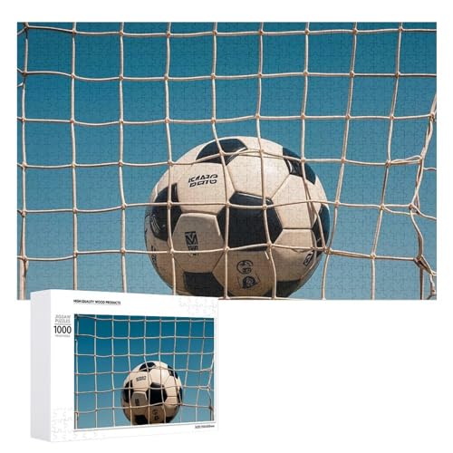 Fußball im Fußballnetzwerk Puzzle für Erwachsene, Holzpuzzle für Muttertag, Premium-Puzzle mit einzigartigem Kunst-Design, herausforderndes Gehirn-Teaser, Geburtstagsgeschenk für alle Altersgruppen Fußball im Fußballnetzwerk Puzzle für Erwachsene, Holzpuzzle für Muttertag, Premium-Puzzle mit einzigartigem Kunst-Design, herausforderndes Gehirn-Teaser, Geburtstagsgeschenk für alle Altersgruppen von FHESDCW