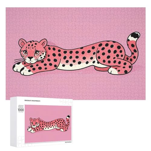 Geparden-Puzzle für Erwachsene, Holzpuzzle für Muttertag, Premium-Puzzle mit einzigartigem Kunst-Design, herausforderndes Gehirn-Teaser, Geburtstagsgeschenk für alle Altersgruppen, 1000 Teile Geparden-Puzzle für Erwachsene, Holzpuzzle für Muttertag, Premium-Puzzle mit einzigartigem Kunst-Design, herausforderndes Gehirn-Teaser, Geburtstagsgeschenk für alle Altersgruppen, 1000 Teile von FHESDCW