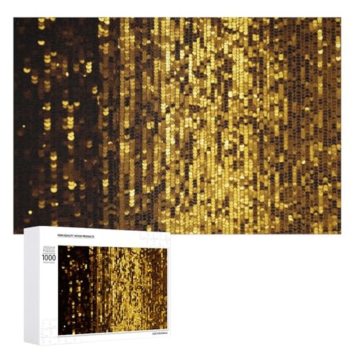 Goldfarbenes Pailletten-Puzzle für Erwachsene, Holzpuzzle für Muttertag, Premium-Puzzle mit einzigartigem Kunst-Design, herausforderndes Gehirn-Teaser, Geburtstagsgeschenk für alle Altersgruppen, 1000 Goldfarbenes Pailletten-Puzzle für Erwachsene, Holzpuzzle für Muttertag, Premium-Puzzle mit einzigartigem Kunst-Design, herausforderndes Gehirn-Teaser, Geburtstagsgeschenk für alle Altersgruppen, 1000 von FHESDCW