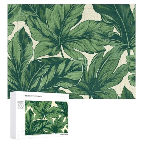 Green Foliage Botanisches Puzzle für Erwachsene, Holzpuzzle für Muttertag, Premium-Puzzle mit einzigartigem Kunst-Design, herausforderndes Gehirnaufgabe, Geburtstagsgeschenk für alle Altersgruppen Green Foliage Botanisches Puzzle für Erwachsene, Holzpuzzle für Muttertag, Premium-Puzzle mit einzigartigem Kunst-Design, herausforderndes Gehirnaufgabe, Geburtstagsgeschenk für alle Altersgruppen von FHESDCW