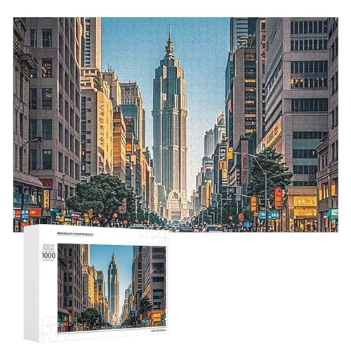 Holzpuzzle "Tall Buildings in the City" für Erwachsene, zum Muttertag, Premium-Puzzle mit einzigartigem Kunst-Design, herausforderndes Gehirn-Teaser, Geburtstagsgeschenk für alle Altersgruppen, 1000 Holzpuzzle "Tall Buildings in the City" für Erwachsene, zum Muttertag, Premium-Puzzle mit einzigartigem Kunst-Design, herausforderndes Gehirn-Teaser, Geburtstagsgeschenk für alle Altersgruppen, 1000 von FHESDCW