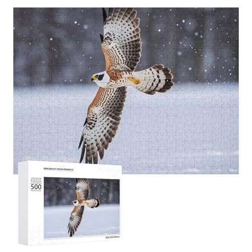 Holzpuzzle mit fliegendem weißen Adler, für Erwachsene, zum Muttertag, Premium-Puzzle mit einzigartigem Kunst-Design, herausforderndes Gehirnaufgabe, Geburtstagsgeschenk für alle Altersgruppen, 500 Holzpuzzle mit fliegendem weißen Adler, für Erwachsene, zum Muttertag, Premium-Puzzle mit einzigartigem Kunst-Design, herausforderndes Gehirnaufgabe, Geburtstagsgeschenk für alle Altersgruppen, 500 von FHESDCW