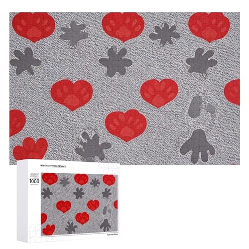 Hundekrallen-Liebespuzzle für Erwachsene, Holzpuzzle für Muttertag, Premium-Puzzle mit einzigartigem Kunst-Design, herausforderndes Gehirn-Teaser, Geburtstagsgeschenk für alle Altersgruppen, 1000 Hundekrallen-Liebespuzzle für Erwachsene, Holzpuzzle für Muttertag, Premium-Puzzle mit einzigartigem Kunst-Design, herausforderndes Gehirn-Teaser, Geburtstagsgeschenk für alle Altersgruppen, 1000 von FHESDCW