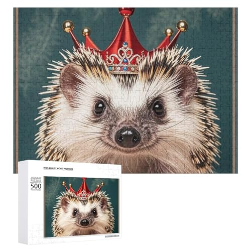 Kleines Kronenpuzzle für Erwachsene, Holzpuzzle für Muttertag, Premium-Puzzle mit einzigartigem Kunst-Design, herausforderndes Gehirn-Teaser, Geburtstagsgeschenk für alle Altersgruppen, 500 Teile von FHESDCW