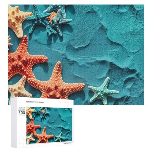 Korallen- und Seestern-Puzzle für Erwachsene, Holzpuzzle für Muttertag, Premium-Puzzle mit einzigartigem Kunst-Design, herausforderndes Gehirn-Teaser, Geburtstagsgeschenk für alle Altersgruppen, 500 Korallen- und Seestern-Puzzle für Erwachsene, Holzpuzzle für Muttertag, Premium-Puzzle mit einzigartigem Kunst-Design, herausforderndes Gehirn-Teaser, Geburtstagsgeschenk für alle Altersgruppen, 500 von FHESDCW