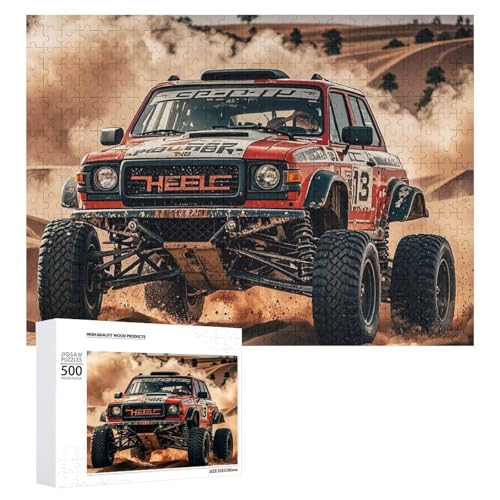 Off-Road-Rennpuzzle für Erwachsene, Holzpuzzle für Muttertag, Premium-Puzzle mit einzigartigem Kunst-Design, herausforderndes Gehirn-Teaser, Geburtstagsgeschenk für alle Altersgruppen, 500 Teile Off-Road-Rennpuzzle für Erwachsene, Holzpuzzle für Muttertag, Premium-Puzzle mit einzigartigem Kunst-Design, herausforderndes Gehirn-Teaser, Geburtstagsgeschenk für alle Altersgruppen, 500 Teile von FHESDCW