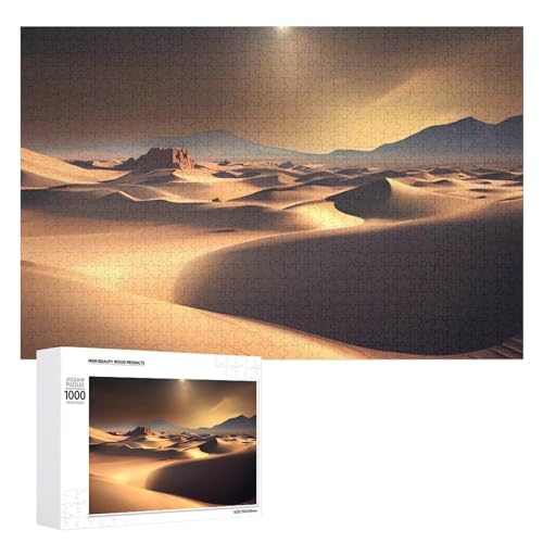 Sahara Wüstenpuzzle für Erwachsene, Holzpuzzle für Muttertag, Premium-Puzzle mit einzigartigem Kunstdesign, herausforderndes Gehirnaufgabe, Geburtstagsgeschenk für alle Altersgruppen, 1000 Teile von FHESDCW