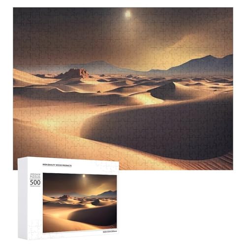Sahara Wüstenpuzzle für Erwachsene, Holzpuzzle für Muttertag, Premium-Puzzle mit einzigartigem Kunstdesign, herausforderndes Gehirnaufgabe, Geburtstagsgeschenk für alle Altersgruppen, 500 Teile Sahara Wüstenpuzzle für Erwachsene, Holzpuzzle für Muttertag, Premium-Puzzle mit einzigartigem Kunstdesign, herausforderndes Gehirnaufgabe, Geburtstagsgeschenk für alle Altersgruppen, 500 Teile von FHESDCW