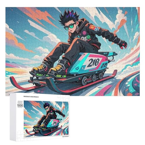 Skateboard- und Ski-Puzzle für Erwachsene, Holzpuzzle für Muttertag, Premium-Puzzle mit einzigartigem Kunst-Design, herausforderndes Gehirn-Teaser, Geburtstagsgeschenk für alle Altersgruppen, 1000 Skateboard- und Ski-Puzzle für Erwachsene, Holzpuzzle für Muttertag, Premium-Puzzle mit einzigartigem Kunst-Design, herausforderndes Gehirn-Teaser, Geburtstagsgeschenk für alle Altersgruppen, 1000 von FHESDCW