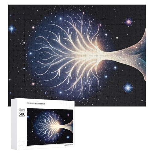 The Tree of Psychic Life Puzzle for Adults Wooden Jigsaw Puzzle for Mother's Day Premium Puzzle with Unique Art Design Challenging Brain Teaser Birthday Gift for All Ages 500 PCS von FHESDCW