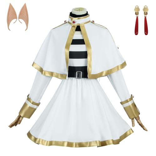 FHILECV Cosplay Kostüm Anime Frieren Umhang Kleid Uniform Anzug Halloween Party Outfit (X-Large) von FHILECV