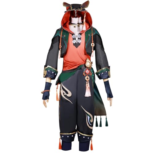 FHILECV Cosplay Kostüm Anime Genshin Impact Gaming Uniform Set Halloween Party Outfit (XX-Large) von FHILECV