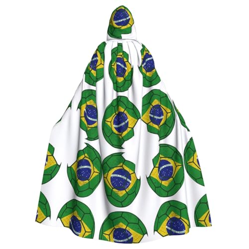 Brasilianischer Fußball-Kapuzenumhang mit Kapuze, Robe für Halloween, Weihnachten, Hexe, Vampire, Sensenmann, Kostüm, Cosplay, Party Brasilianischer Fußball-Kapuzenumhang mit Kapuze, Robe für Halloween, Weihnachten, Hexe, Vampire, Sensenmann, Kostüm, Cosplay, Party von FHIZOAL