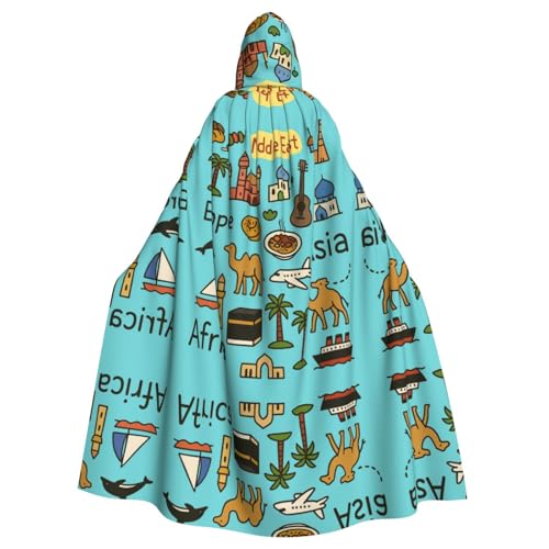 FHIZOAL Asien Europa Afrika Kapuzenumhang Kapuzenmantel Halloween Weihnachten Hexe Vampire Sensenmann Kostüm Cosplay Party FHIZOAL Asien Europa Afrika Kapuzenumhang Kapuzenmantel Halloween Weihnachten Hexe Vampire Sensenmann Kostüm Cosplay Party von FHIZOAL