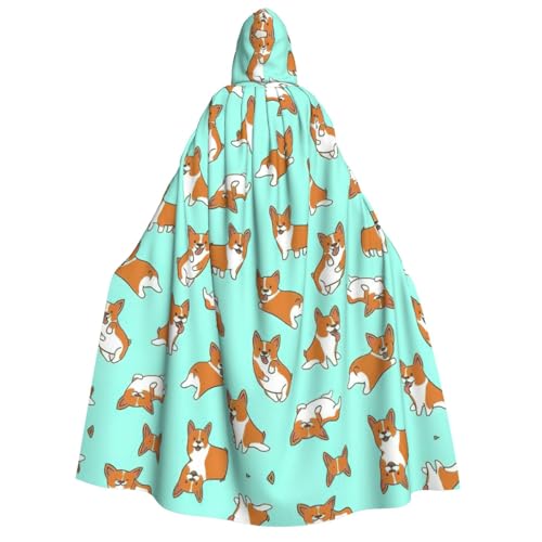FHIZOAL Corgi Niedlicher Hundeumhang mit Kapuze für Erwachsene, Vampir-Hexen-Umhang, Halloween, Weihnachten, Cosplay, Kostüme, Themenpartys FHIZOAL Corgi Niedlicher Hundeumhang mit Kapuze für Erwachsene, Vampir-Hexen-Umhang, Halloween, Weihnachten, Cosplay, Kostüme, Themenpartys von FHIZOAL
