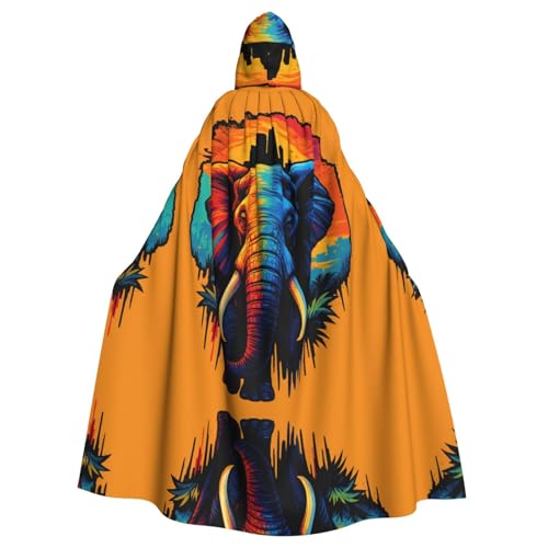 FHIZOAL Energetic Elefant Kapuzenumhang mit Kapuze Robe Halloween Weihnachten Hexe Vampire Sensenmann Kostüm Cosplay Party FHIZOAL Energetic Elefant Kapuzenumhang mit Kapuze Robe Halloween Weihnachten Hexe Vampire Sensenmann Kostüm Cosplay Party von FHIZOAL
