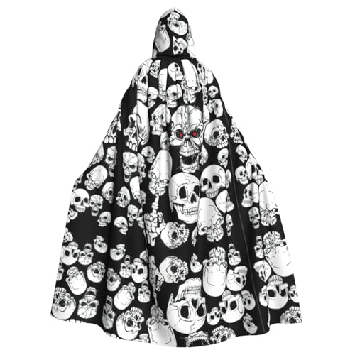 FHIZOAL Evil Skull Hooded Cloak Hooded Robe Halloween Christmas Witch Vampire Sensenmann Kostüm Cosplay Party FHIZOAL Evil Skull Hooded Cloak Hooded Robe Halloween Christmas Witch Vampire Sensenmann Kostüm Cosplay Party von FHIZOAL
