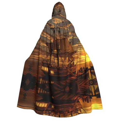 FHIZOAL Fantasie-Piratenschiff-Umhang für Erwachsene, mit Kapuze, Vampir, Hexe, Umhang, Halloween, Weihnachten, Cosplay, Kostüme, Themenpartys FHIZOAL Fantasie-Piratenschiff-Umhang für Erwachsene, mit Kapuze, Vampir, Hexe, Umhang, Halloween, Weihnachten, Cosplay, Kostüme, Themenpartys von FHIZOAL