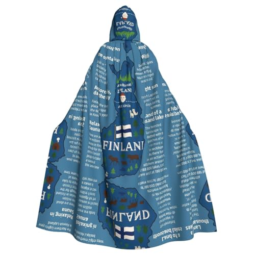 FHIZOAL Finnland Karte mit verschiedenen Feat Kapuzenumhang Kapuzenmantel Halloween Weihnachten Hexe Vampire Sensenmann Kostüm Cosplay Party FHIZOAL Finnland Karte mit verschiedenen Feat Kapuzenumhang Kapuzenmantel Halloween Weihnachten Hexe Vampire Sensenmann Kostüm Cosplay Party von FHIZOAL