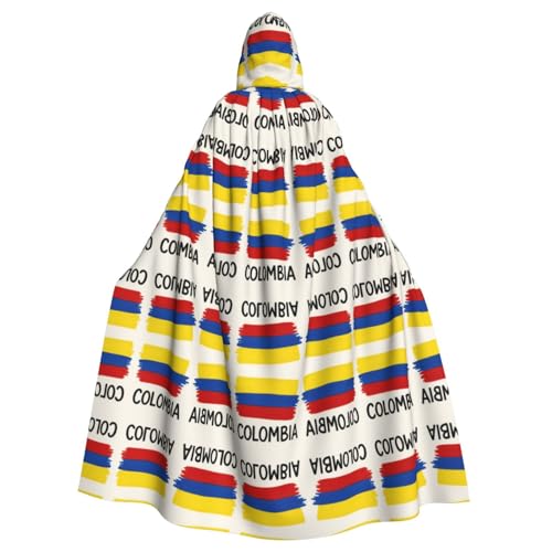 FHIZOAL Flagge Kolumbiens Kapuzenumhang mit Kapuze, Robe, Halloween, Weihnachten, Hexe, Vampire, Sensenmann, Kostüm, Cosplay, Party FHIZOAL Flagge Kolumbiens Kapuzenumhang mit Kapuze, Robe, Halloween, Weihnachten, Hexe, Vampire, Sensenmann, Kostüm, Cosplay, Party von FHIZOAL