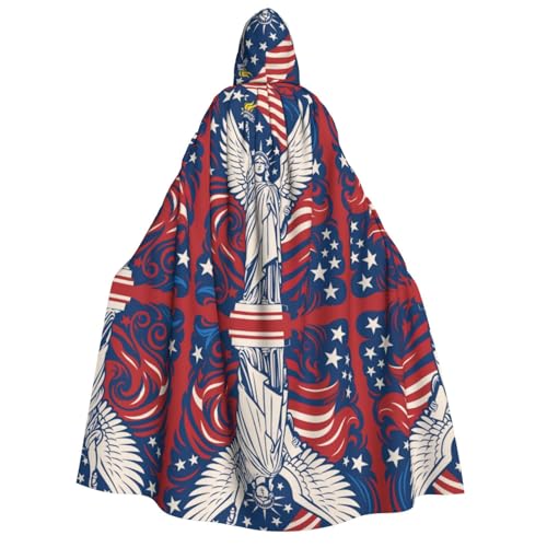 FHIZOAL Freiheitsstatue mit amerikanischem Kapuzenumhang für Erwachsene, Vampir-Hexenumhang, Halloween, Weihnachten, Cosplay, Kostüme, Themenpartys FHIZOAL Freiheitsstatue mit amerikanischem Kapuzenumhang für Erwachsene, Vampir-Hexenumhang, Halloween, Weihnachten, Cosplay, Kostüme, Themenpartys von FHIZOAL