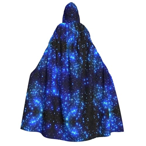 FHIZOAL Galaxy Stars Kapuzenumhang für Erwachsene, Vampir-Hexenumhang, Halloween, Weihnachten, Cosplay, Kostüme, Themenpartys von FHIZOAL