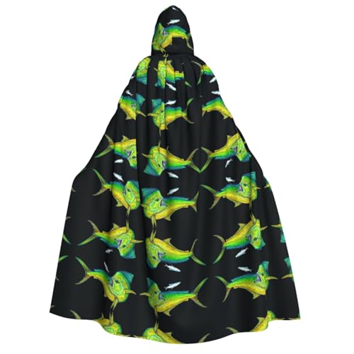 FHIZOAL Green Fish Umhang mit Kapuze für Erwachsene, Vampir-Hexenumhang, Halloween, Weihnachten, Cosplay, Kostüme, Themenpartys FHIZOAL Green Fish Umhang mit Kapuze für Erwachsene, Vampir-Hexenumhang, Halloween, Weihnachten, Cosplay, Kostüme, Themenpartys von FHIZOAL