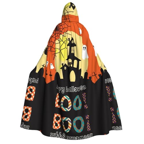 FHIZOAL Halloween Ghost Pumpkin Adult Hooded Cloak Vampire Witch Cape Halloween Christmas Cosplay Costumes Themed Parties von FHIZOAL