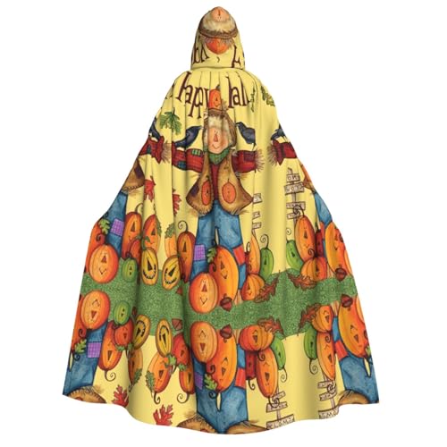 FHIZOAL Happy Fall Kapuzenumhang für Erwachsene, Vampir-Hexenumhang, Halloween, Weihnachten, Cosplay, Kostüme, Themenpartys FHIZOAL Happy Fall Kapuzenumhang für Erwachsene, Vampir-Hexenumhang, Halloween, Weihnachten, Cosplay, Kostüme, Themenpartys von FHIZOAL