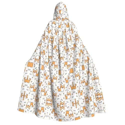 FHIZOAL Hunde-Umhang mit Kapuze für Erwachsene, Vampir-Hexenumhang, Halloween, Weihnachten, Cosplay, Kostüme, Themenpartys von FHIZOAL