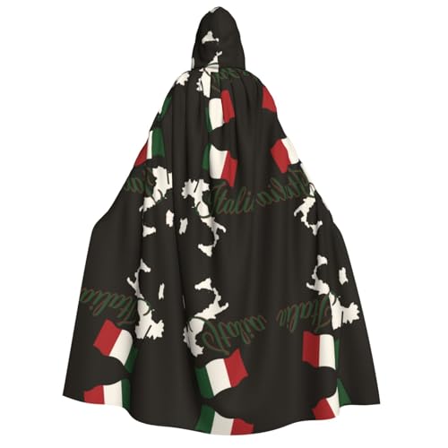 FHIZOAL Italienische Silhouette Kapuzenumhang für Erwachsene, Vampir-Hexenumhang, Halloween, Weihnachten, Cosplay, Kostüme, Themenpartys FHIZOAL Italienische Silhouette Kapuzenumhang für Erwachsene, Vampir-Hexenumhang, Halloween, Weihnachten, Cosplay, Kostüme, Themenpartys von FHIZOAL
