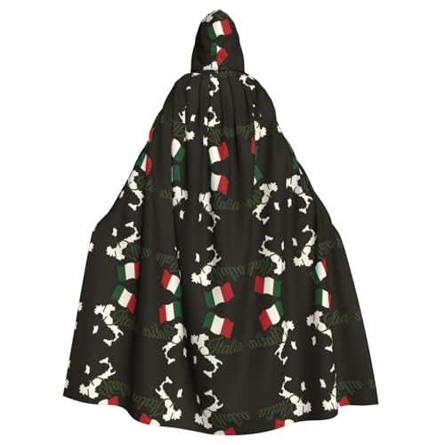 FHIZOAL Italienische Silhouette Kapuzenumhang mit Kapuze, Robe für Halloween, Weihnachten, Hexe, Vampire, Sensenmann, Kostüm, Cosplay, Party FHIZOAL Italienische Silhouette Kapuzenumhang mit Kapuze, Robe für Halloween, Weihnachten, Hexe, Vampire, Sensenmann, Kostüm, Cosplay, Party von FHIZOAL