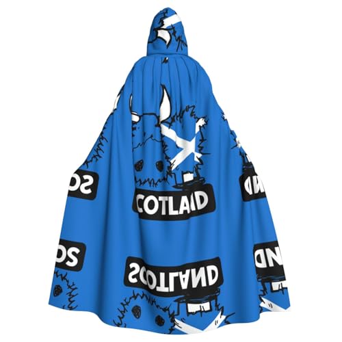 FHIZOAL Kapuzenmantel mit schottischer Flagge und Hochlandrindern, Halloween, Weihnachten, Hexe, Vampire, Sensenmann, Kostüm, Cosplay, Party FHIZOAL Kapuzenmantel mit schottischer Flagge und Hochlandrindern, Halloween, Weihnachten, Hexe, Vampire, Sensenmann, Kostüm, Cosplay, Party von FHIZOAL