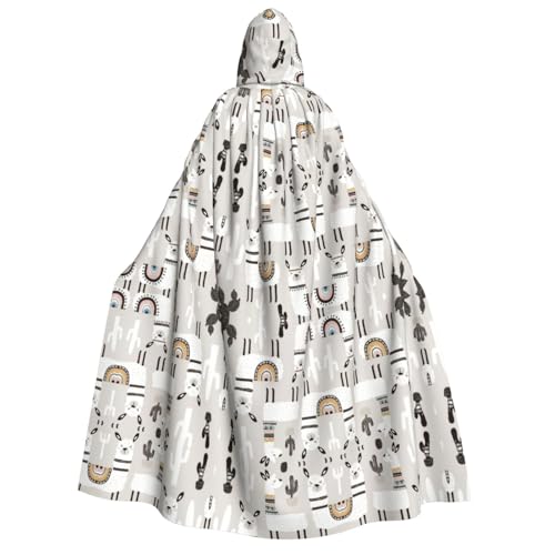 FHIZOAL Niedliche Giraffe mit Sonnenbrille, lustiger Kapuzenumhang für Erwachsene, Vampir, Hexe, Umhang, Halloween, Weihnachten, Cosplay, Kostüme, Themenpartys von FHIZOAL