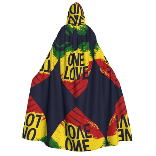 FHIZOAL Onelove Umhang mit Kapuze für Erwachsene, Vampir, Hexe, Umhang, Halloween, Weihnachten, Cosplay, Kostüme, Themenpartys von FHIZOAL
