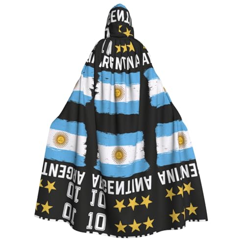 FHIZOAL Umhang mit Argentinien-Flagge (2) Erwachsenen-Kapuzenumhang Vampir-Hexenumhang Halloween Weihnachten Cosplay Kostüme Themenpartys von FHIZOAL